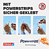 tesa Powerstrips Dekohaken (Selbstklebend, Transparent, Größe: XL, 2 Stk.)