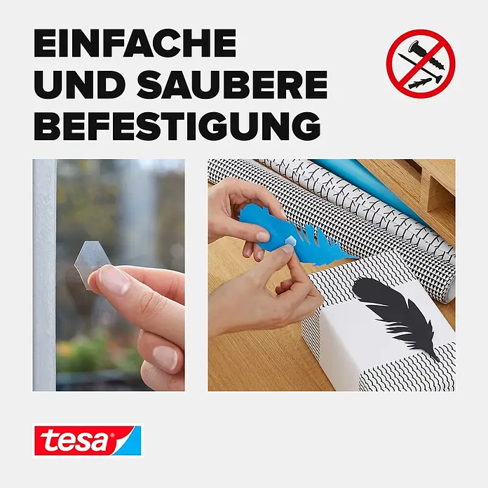 Tesa TACK Klebepads - 72 Stk. - Informationsansicht