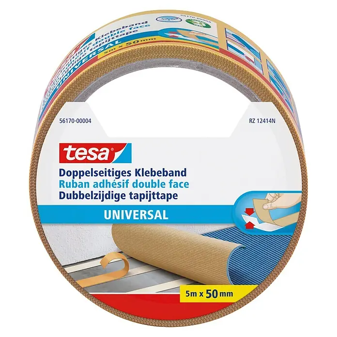 Tesa Doppelseitiges Klebeband Universal - 5 m x 50 mm - Vorderansicht