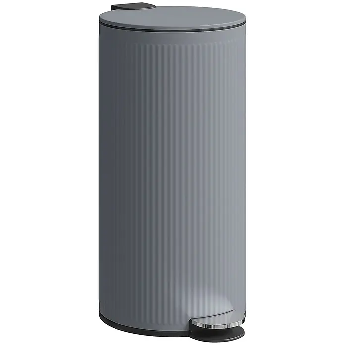Homcom Treteimer Treteimer mit Softclose-Deckel - 30 l, Metall, Dunkelgrau