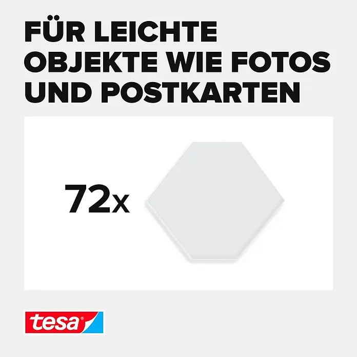 Tesa TACK Klebepads - 72 Stk. - Informationsansicht
