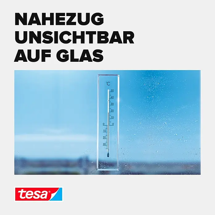 Tesa Montageband - Geeignet für: Glas, Belastbarkeit pro m: 20 kg, 1,5 m x 19 mm - Informationsansicht