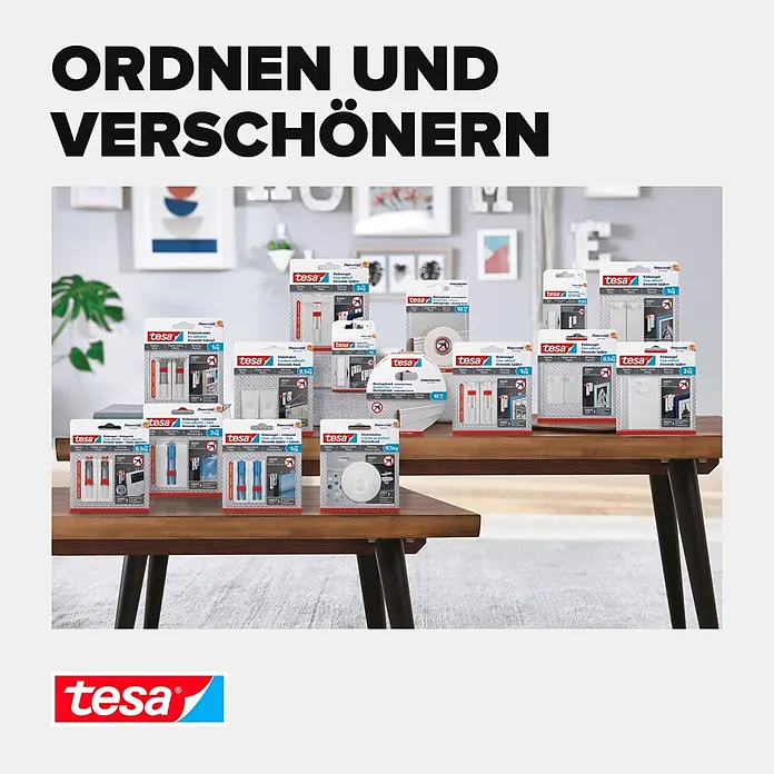 Tesa Powerstrips Kabel-Clip - Kunststoff, Weiß - Informationsansicht