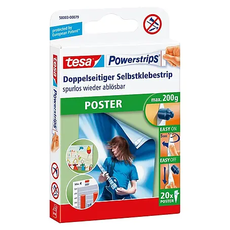 Tesa Powerstrips Selbstklebestrip Poster