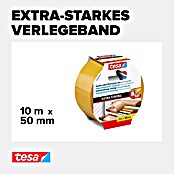 tesa Verlegeband (10 m x 50 mm, Beidseitig selbstklebend, Geeignet für: Fußbodenheizung)