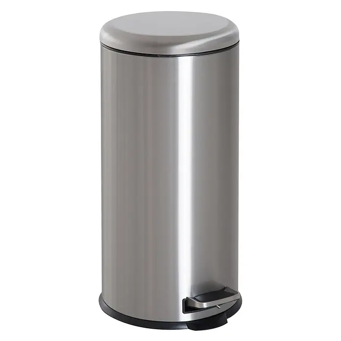 Homcom Treteimer - 30 l, Edelstahl, Silber