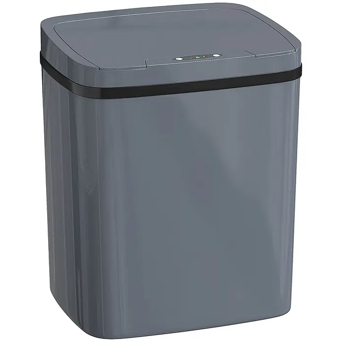 Homcom Sensormülleimer mit zwei Öffnungsmodi - 15 l, Kunststoff, Grau
