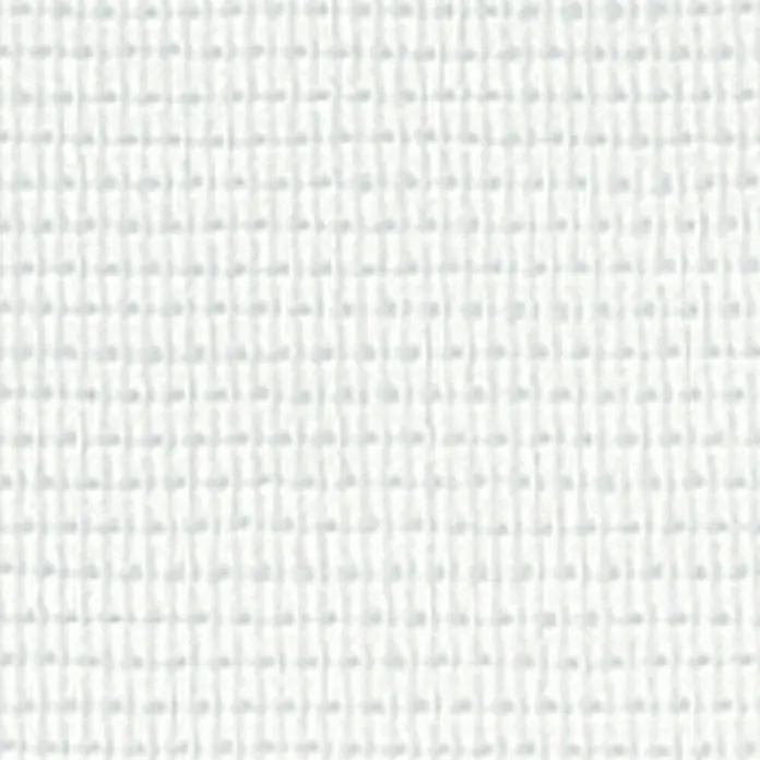 Atlantis Glasfasertapete Glasgewebe - Weiß, 10,05 x 0,53 m, Fein - Nahaufnahme eines weißen Stoffes mit feiner, gleichmäßiger Webstruktur, ideal für Textilien und Handarbeiten.