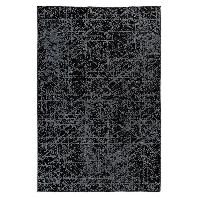 Kayoom Flachgewebeteppich Kalea 225 - Grau, 150 x 80 cm, 100 % Polyester - Draufsicht