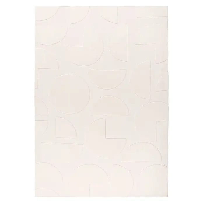 Kayoom Kurzflorteppich Niburi 425 - Elfenbein, 290 x 200 cm, 100 % Polyester - Draufsicht