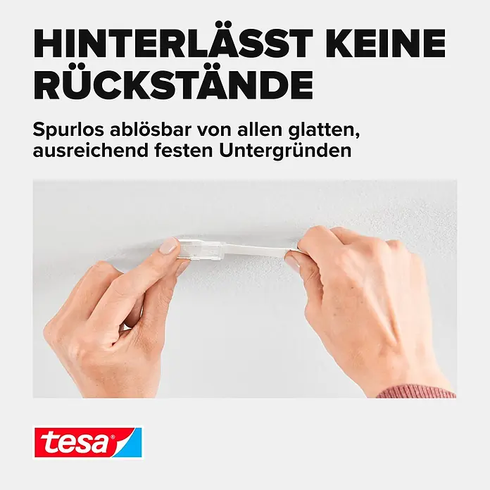 Tesa Deckenhaken - Belastbarkeit: 500 g, Weiß - Informationsansicht