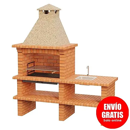 Sotnas  Barbacoa de obra Barcelos Ladrillo con mesa