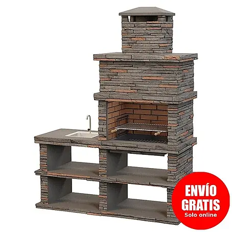 Sotnas  Barbacoa de obra Londres con fregadera