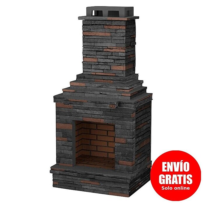 Sotnas Chimenea de exterior Sao Paulo (Gris, An x Pr x Al: 94 x 70 x 195 cm, Cemento de aluminato de calcio) | BAUHAUS
