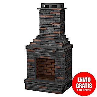 Sotnas Chimenea de exterior Sao Paulo (Gris, An x Pr x Al: 94 x 70 x 195 cm, Cemento de aluminato de calcio)