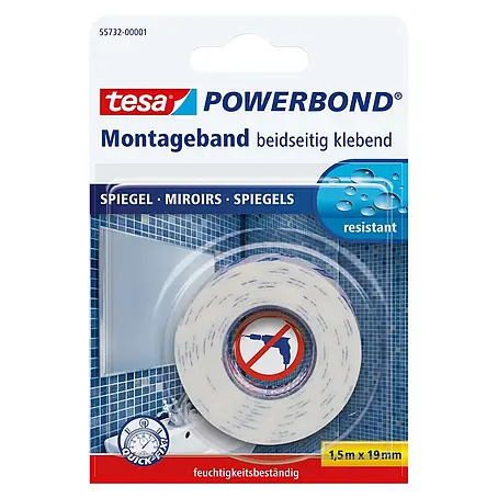Tesa Powerbond Montageband Spiegel