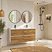 Mueble de lavabo Wood (An x Pr x Al: 120 x 45 x 64 cm, Blanco y teka, Número de cajones: 4 ud.) | BAUHAUS