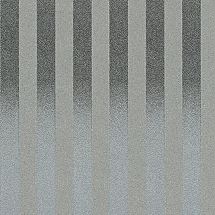 A.S. Création Vinyltapete Best of - Grau/Schwarz, Streifen, L x B: 10,05 x 0,53 m - Das Bild zeigt ein abstraktes Muster aus vertikalen Streifen in Grauabstufungen, die einen subtilen Farbverlauf von dunkler nach heller aufweisen.