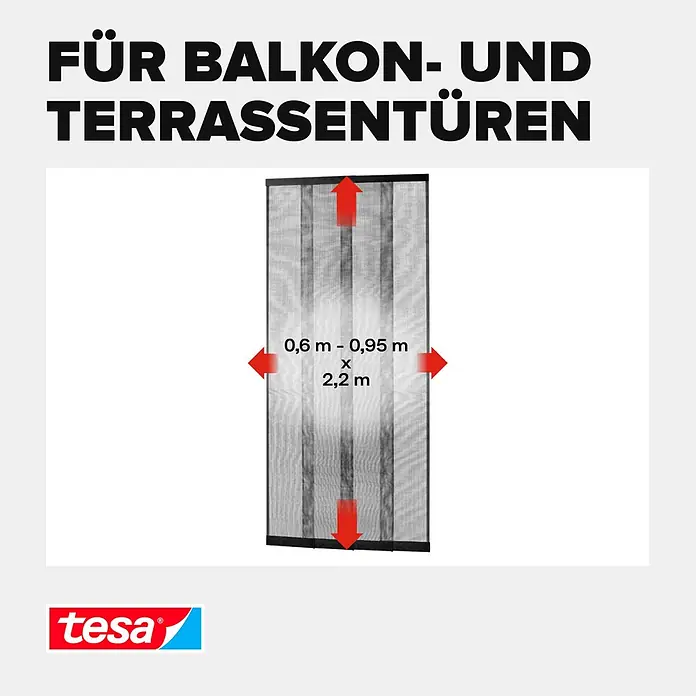 Tesa Insect Stop Lamellenvorhang - B x H: 95 x 220 cm - Informationsansicht