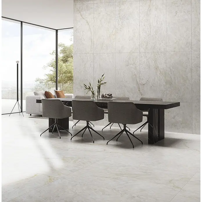 RAK Ceramics Feinsteinzeugfliese Crystal - 60 x 120 cm, Onyx White, Matt - Stimmungsaufnahme