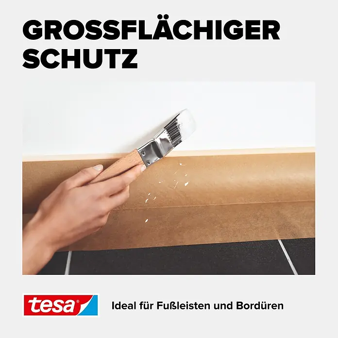 Tesa Abdeckpapier Easy Cover Economy Paper - L x B: 25 m x 18 cm - Informationsansicht