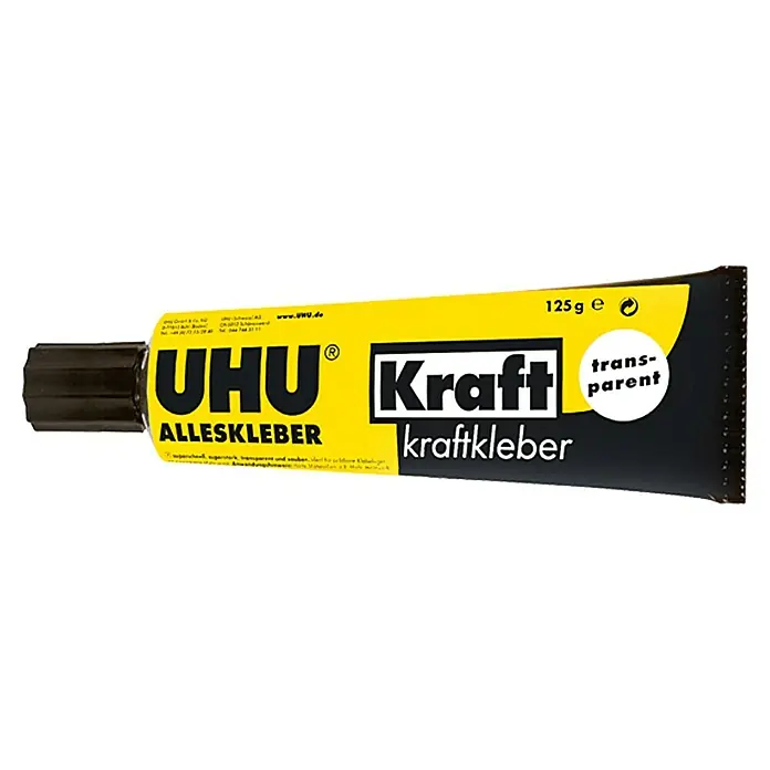 UHU Kraft Alleskleber - 125 g, Gelartig, Gebrauchsfertig - Tube UHU Kraft Alleskleber, 125g, transparent, ideal für vielfältige Klebearbeiten im Haushalt und Büro.