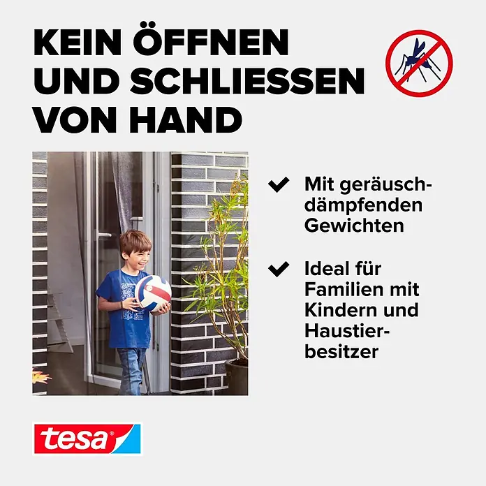 Tesa Insect Stop Lamellenvorhang - B x H: 95 x 220 cm - Informationsansicht