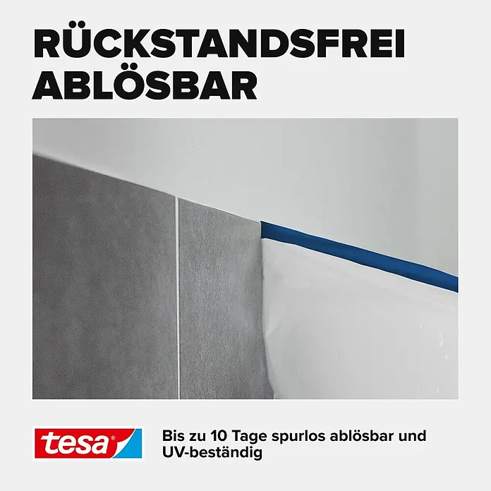 Tesa Abdeckfolie Easy Cover Outdoor - L x B: 20 m x 140 cm - Informationsansicht