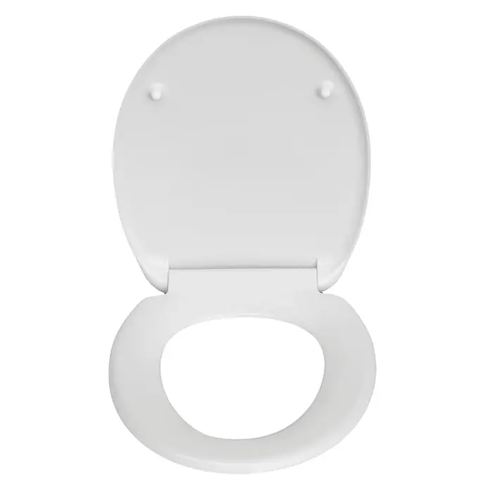 SAINOS WC-Sitz Duroplast WC-Sitz, , Universal-O-Form, Absenkautomatik, Oben - Duroplast, Weiß, Mit Absenkautomatik