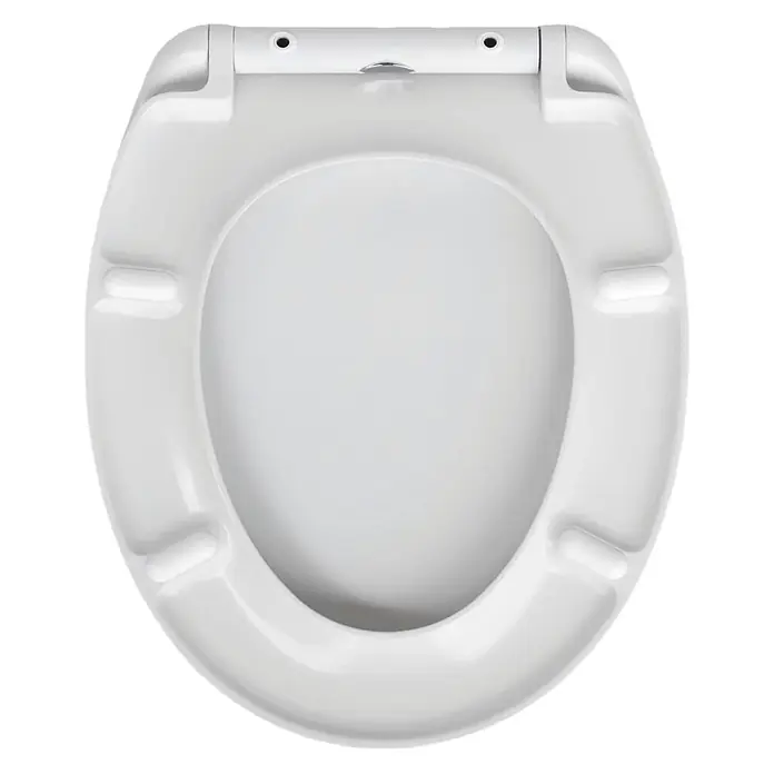 SAINOS WC-Sitz Duroplast WC-Sitz, , Universal-O-Form, Absenkautomatik, Oben - Duroplast, Weiß, Mit Absenkautomatik