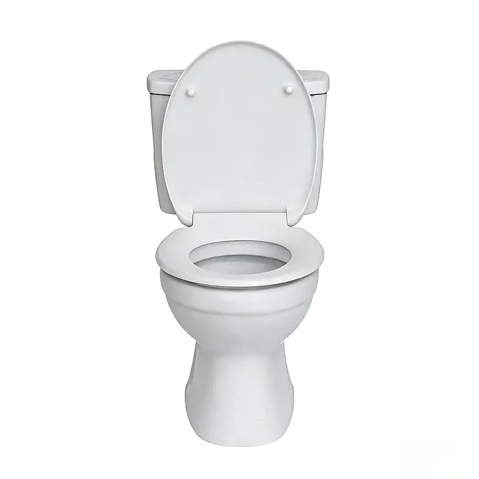 SAINOS WC-Sitz Duroplast WC-Sitz, , Universal-O-Form, Absenkautomatik, Oben - Duroplast, Weiß, Mit Absenkautomatik