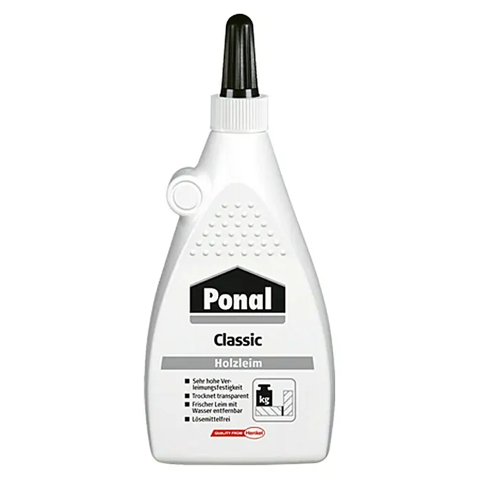 Ponal Holzleim Classic - 225 g, Lösemittelfrei - Weiße Flasche Ponal Classic Holzleim, ein starker, transparenter und lösemittelfreier Holzleim für verschiedenste Holzprojekte.