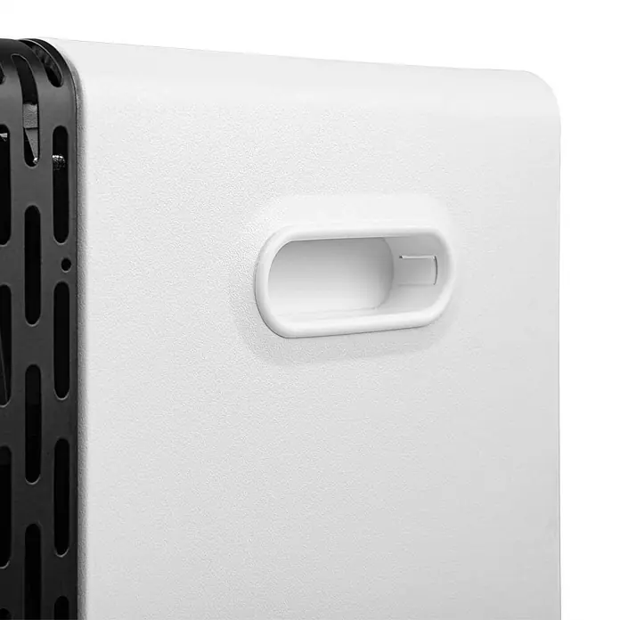 Orbegozo Estufa de gas de llama azul HBF125 - 3,8 kW, Blanco - Dispositivo blanco con rejilla negra y asa integrada para un fácil transporte.