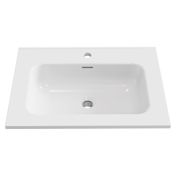 Lavabo empotrado Nairobi (61 x 46 cm, Orificios para grifo: Medio, Sin desbordamiento, Blanco, Brillante) | BAUHAUS