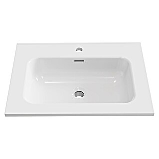 Lavabo empotrado Nairobi (61 x 46 cm, Orificios para grifo: Medio, Sin desbordamiento, Blanco, Brillante)
