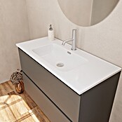 Lavabo empotrado Nairobi (101 x 46 cm, Orificios para grifo: Medio, Sin desbordamiento, Blanco, Brillante) | BAUHAUS
