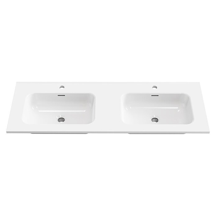 Lavabo empotrado Nairobi (121 x 46 cm, Orificios para grifo: Medio, Sin desbordamiento, Blanco, Brillante) | BAUHAUS