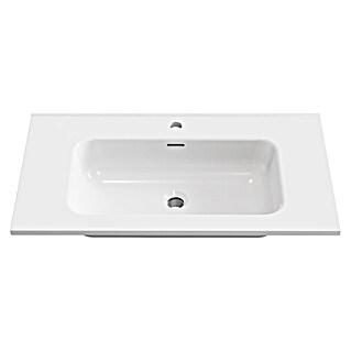 Lavabo empotrado Nairobi (81 x 46 cm, Orificios para grifo: Medio, Sin desbordamiento, Blanco, Brillante)