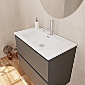 Lavabo empotrado Nairobi (81 x 46 cm, Orificios para grifo: Medio, Sin desbordamiento, Blanco, Brillante) | BAUHAUS