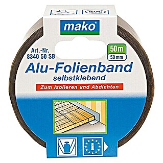 Alu-Folienband (Silber, 50 m x 50 mm)