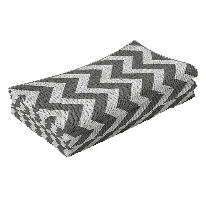 Outsunny Outdoor-Teppich wasserdicht - Hellgrau, Kunststoff