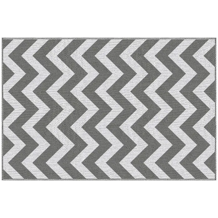Outsunny Outdoor-Teppich wasserdicht - Hellgrau, Kunststoff