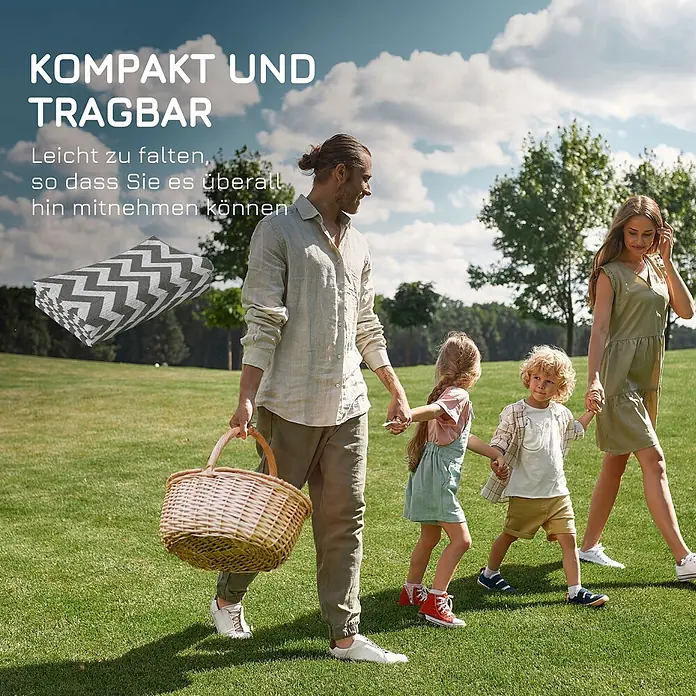 Outsunny Outdoor-Teppich wasserdicht - Hellgrau, Kunststoff