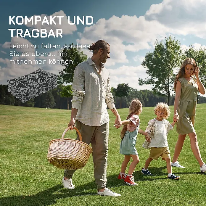 Outsunny Outdoor-Teppich Wendeteppich - Schwarz, PP