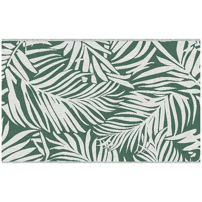 Outsunny Outdoor-Teppich Wendeteppich - Dunkelgrün, Kunststoff