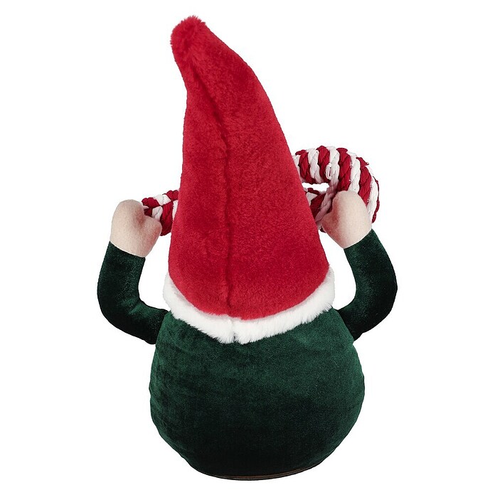 Dekofigur Weihnachtswichtel mit Zuckerstange (L x B x H: 22 x 14 x 41 cm, Polyester) | BAUHAUS