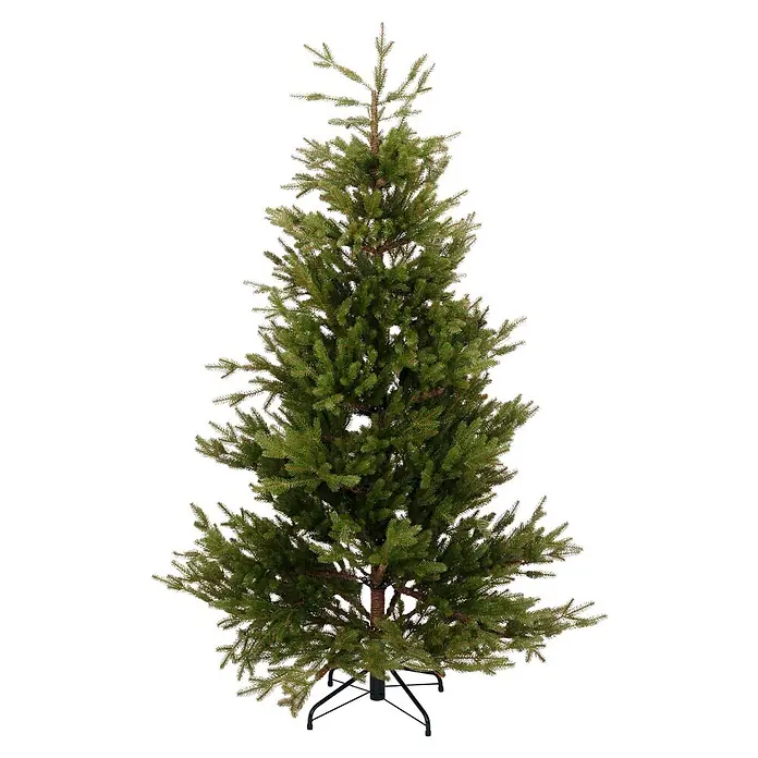 Black Box Trees Künstlicher Weihnachtsbaum Meran - Höhe: 185 cm, Grün - Grüner künstlicher Weihnachtsbaum mit stabilem schwarzem Metallständer.
