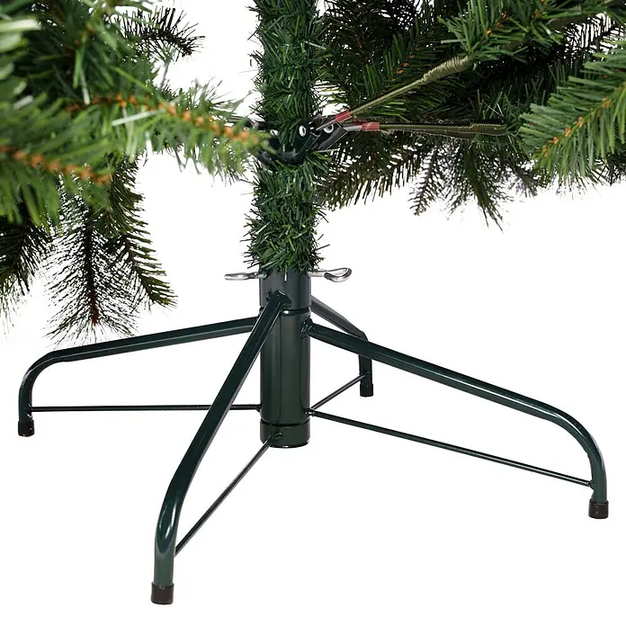 Künstlicher Weihnachtsbaum - Höhe: 210 cm, Grün, Standfuß - Dunkelgrüner künstlicher Weihnachtsbaumständer mit aufklappbaren Ästen.