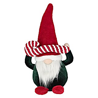 Dekofigur Weihnachtswichtel mit Zuckerstange (L x B x H: 22 x 14 x 41 cm, Polyester)