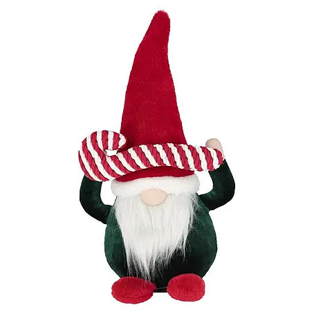 Dekofigur Weihnachtswichtel mit Zuckerstange